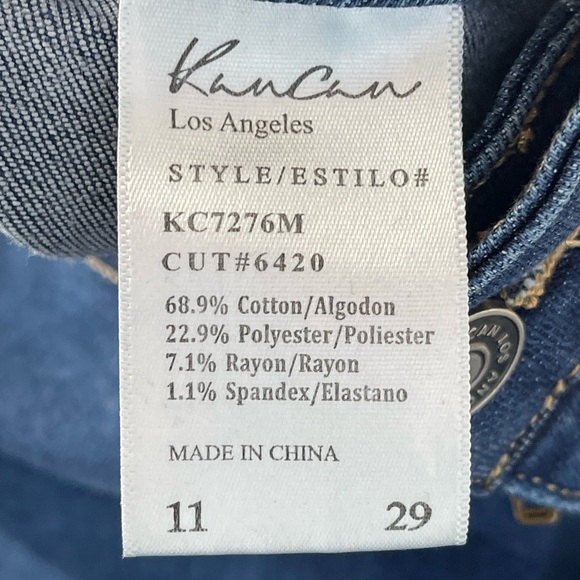 Kancan High-Rise Super Flare Denim Jeans Bell Bottom Hippie Boho Size 29 - Picture 12 of 12